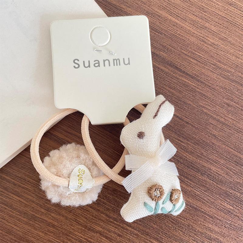 Korean Cute Rabbit Hair Tie & Clip Set for Girls