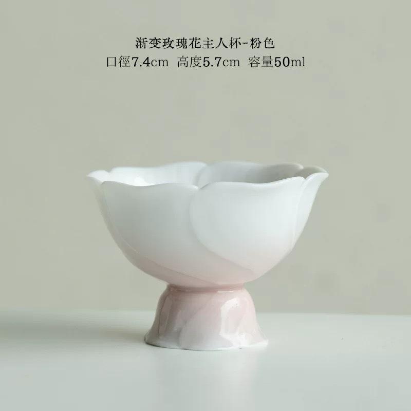 

50ml Lotus Flower Ceramic Teacup Ancient Tea Bowl Tea Cup Set Tea-tasting Personal Cup Jianzhan Master Cups Tableware Ornaments As your choose