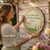 Weatherproof Iron Plaque Round Garden Metal Sign, Retro Distressed Wall Decor, Weather Resistant Decor Vintage Art for Outdoor Courtyard Patio