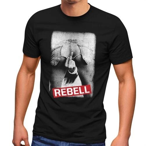 Men s T-Shirt Rebel Middle Finger Butt Ass Fuck you Photo Print Fashion XXXXL