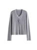 Ultra-Fine 100% Pure Wool V-Neck Cardigan: Women's Spring/Autumn Loose Knit Sweater