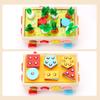 Wooden Shape Pairing Set Pull Radish Multifunctional Children'S Early Education Puzzle Combination Set Cognitive Toys
