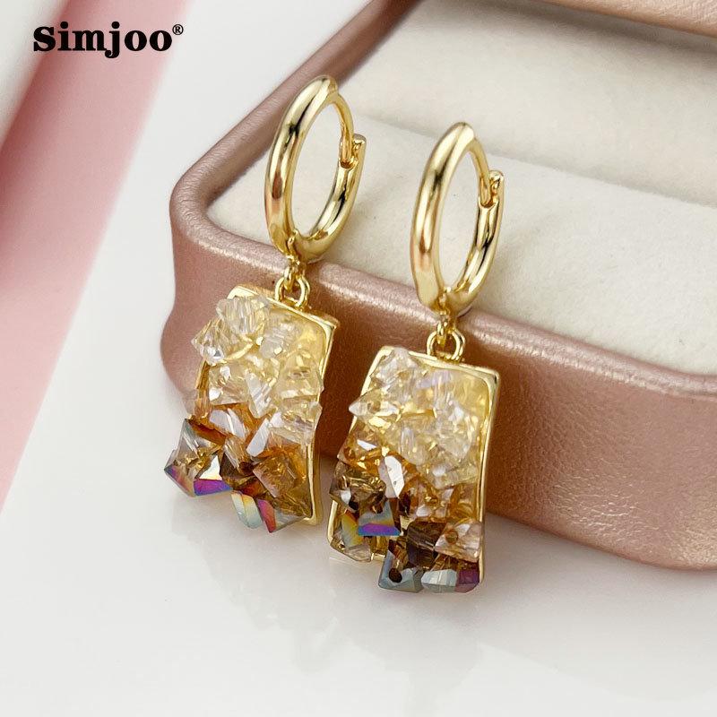 SIMJOO Fashion Versatile Temperament Geometric Ladies Earrings