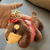 1Pc Children Birthday Gifts Cute Dachshund Pendant Plush Toy Doll Backpack Hanging Ornament Doll Home Decorations