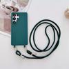Crossbody Necklace Lanyard Strap TPU Soft Silicone Case For Samsung S26 S25 S24 Edge S23 FE S22 Ultra Plus Drop Protective Cover