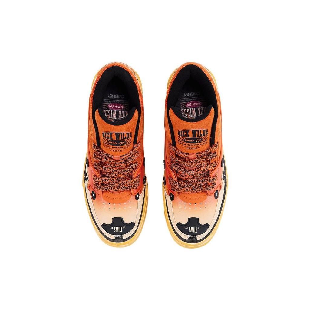 Li Ning Disney X 001 Btc Crazy Animal City Series Non-Slip Wear-Resistant Low-Top Sneakers Men Sneakers Orange AGCT061-1