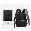 New Fashion Backpack Men Laptop Bag Large Capacity USB Travel Backpack Men Women Flap Pockets School Bag PU Leather Back Packs