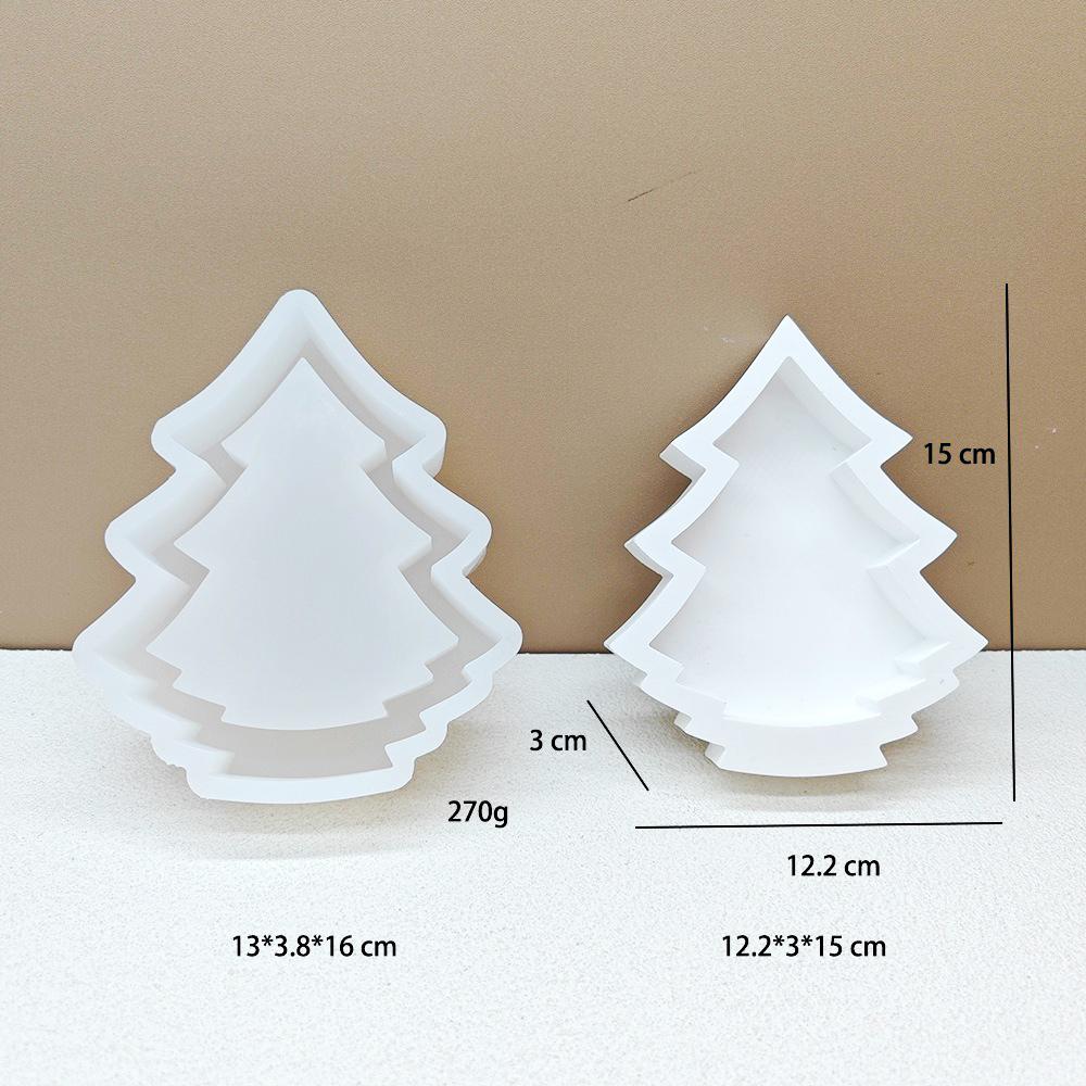 Контейнер для Рождественской елки Силиконовая форма Пищевой силикон Чашка для Рождественской елки Свеча Силиконовая форма Белая Для мыла Десертов белый