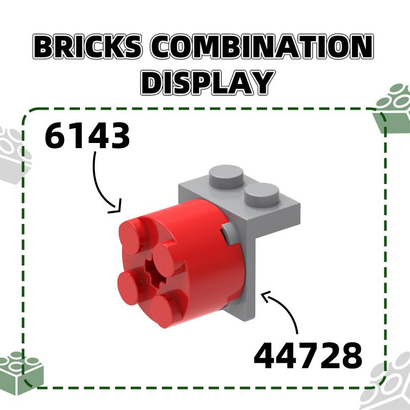 Non-Toxic 98Pcs/Lot 6143 3941 Cylindrical Block Moc 2X2 Parts Compatible With Arc-Shapes Brick Diy Children'S Assembly Toys Gift Box