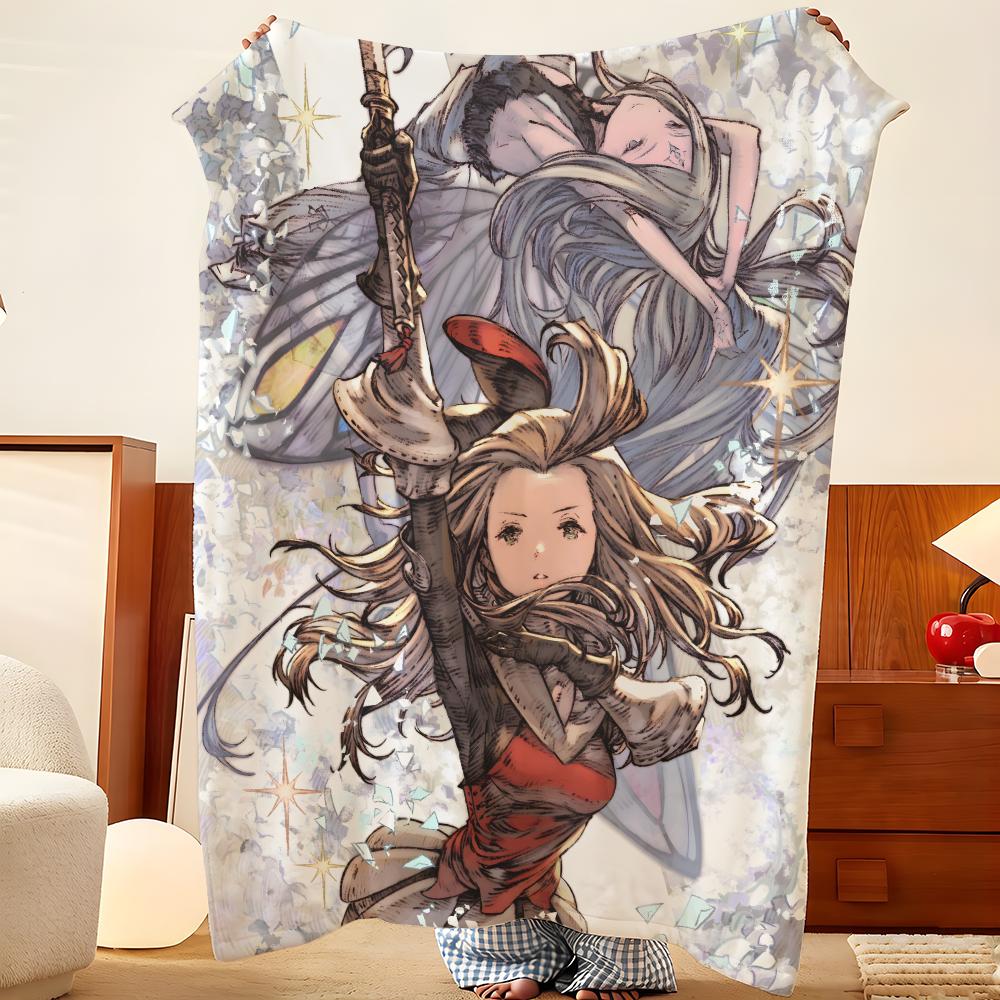 Game G-Granblue F-Fantasy Throw Flannel Throw Blanket, Lightweight Cozy, Durable Washable Cute Cool