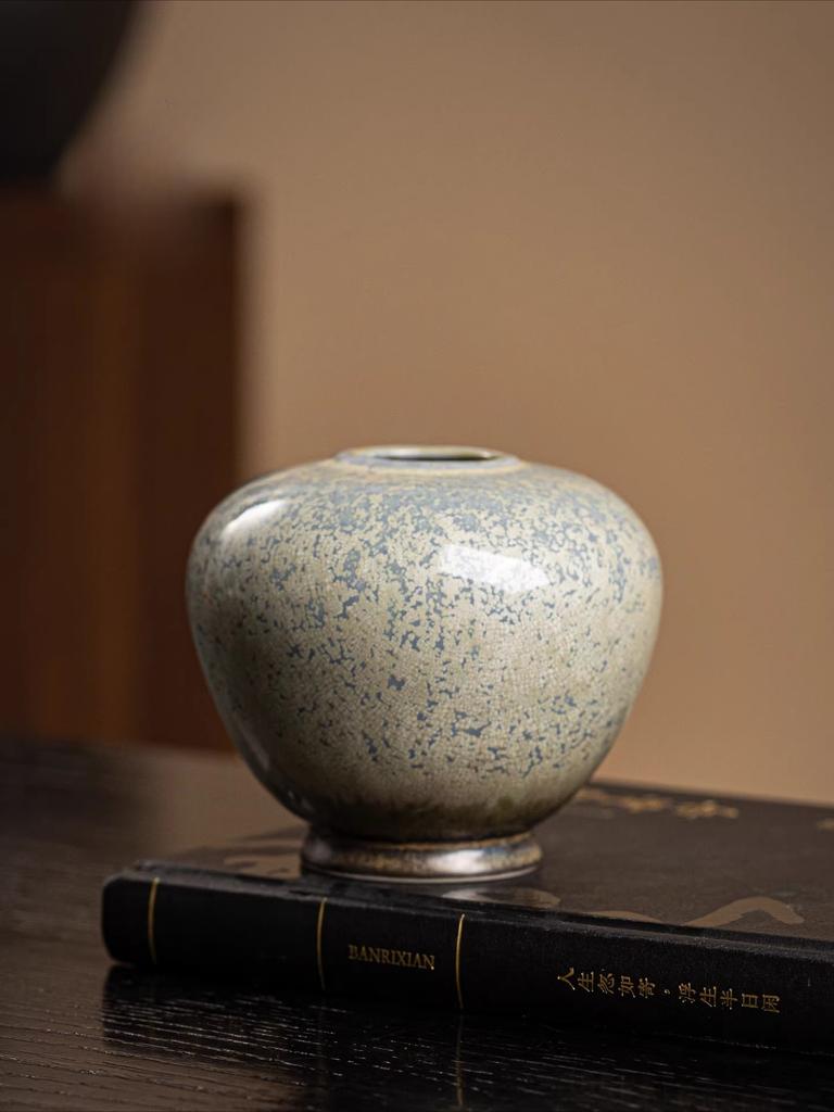 Starry Kiln Change Ceramic Vase Tabletop Flower Holder Tea Ceremony Decor Home Office Gift