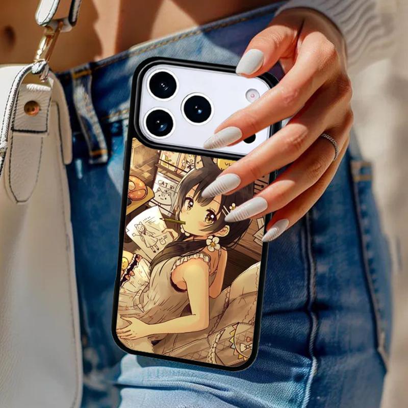 Anime Cat Girl soft Phone Case For iPhone 17 Air 14 15 13 12 Max Cover For Apple 14 15 16 16e 11 Pro Max Plus Coque