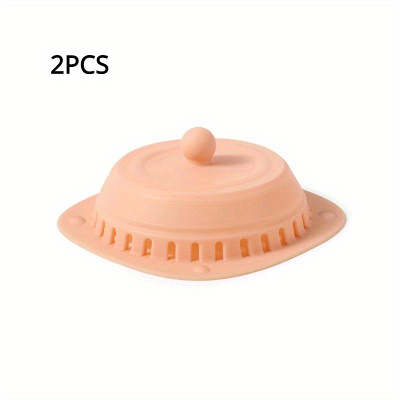 2pcs Floor Drain Cover Strainer Kitchen Sink Filter Shower Drain Hair Catcher Stopper Deodorant Anti-Clogging Bathroom Accessories