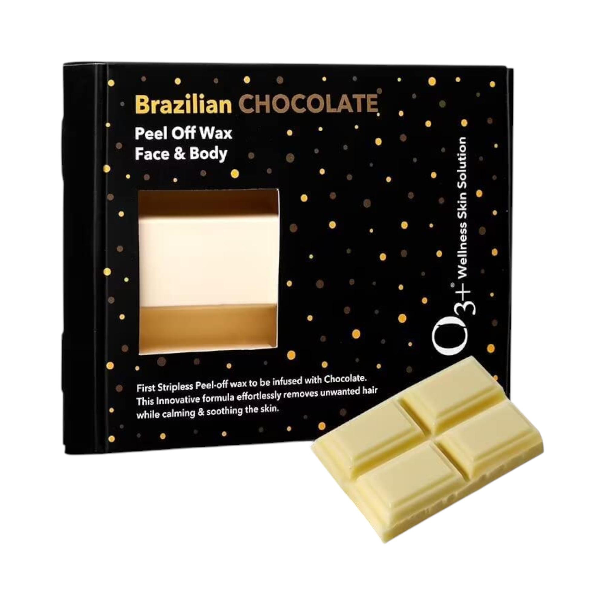 

O3+ Бразильская Шоколадная Стрип-лесс Пленочная Воск 330 г Гладкое Удаление Волос Питательный Воск