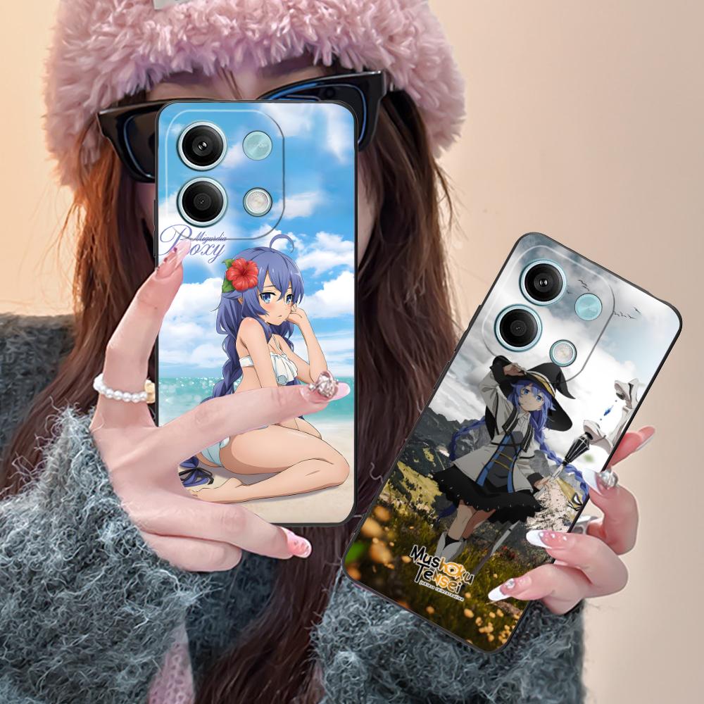 Mushoku Tensei Roxy Mobile Phone Case for POCO F7 F6 F5 F4 F3 F2 Pro GT C75 C71 C65 C61 C40 Pro Ultra Colorful Printing Cover