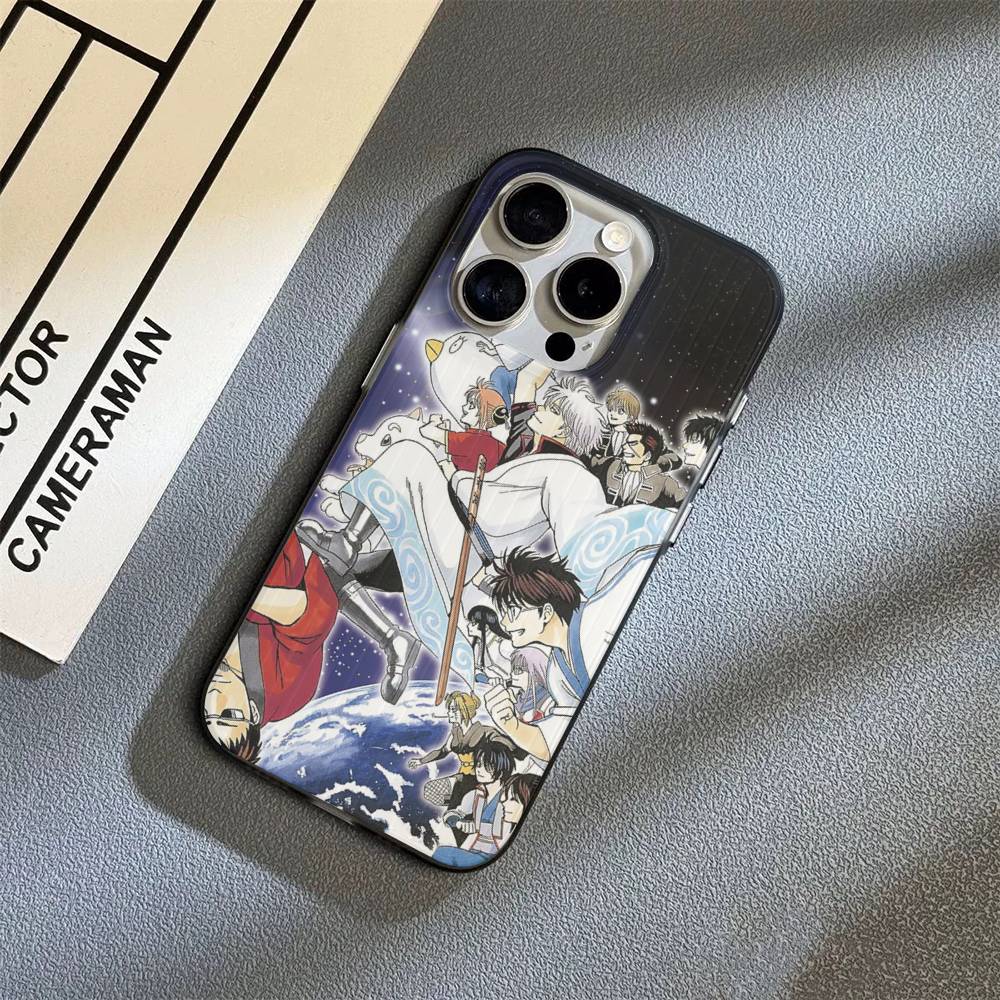 Lustige Anime GINTAMA Für IPhone 17 16 15 Plus Pro Max 12 14 Plus 11 13 Welle Wellige Streifen Funda Handyhülle