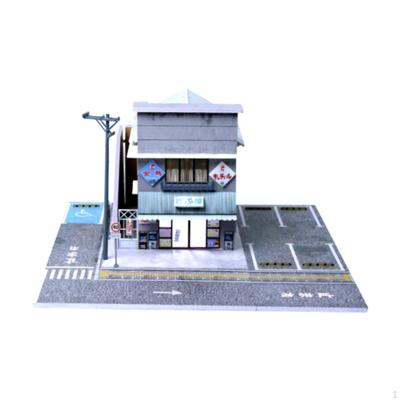 1/64 Scenery Diorama Parking Lot 1:64 Scale Miniature Scene with Light Car Model Display Backdrop