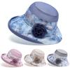 Summer Hats For Women Flower Thin Bucket Hat Breathable Casual Sun Hat Sunshade Sunhat Mother Gift