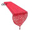 Embroidery Table Runner Retro Floral Lace Runner, Boho Rustic Tablecloth, Farmhouse Cover for Christmas Wedding Bridal Baby Shower Party Vintage