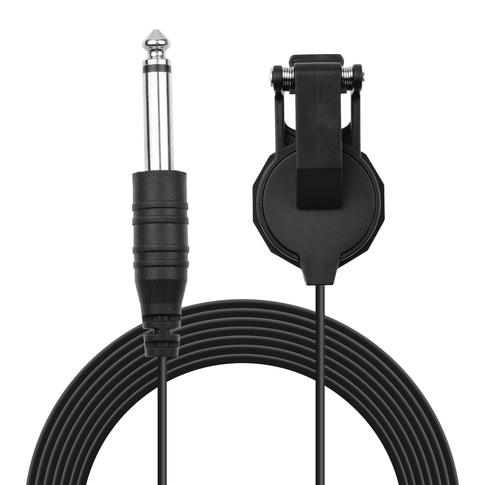 

Прикрепляемый инструментальный звукосниматель, гитарный звукосниматель, мини-преобразователь с 14-дюймовым разъемом, кабель 2,4 м для Type A чёрный