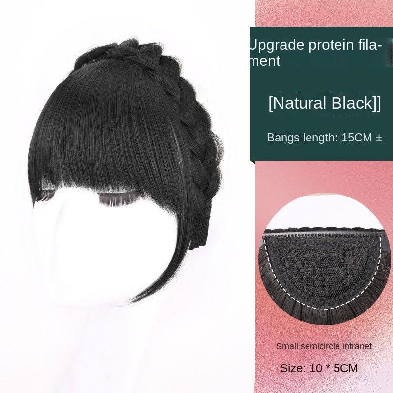 Wig Bangs Headband Synthetic Bangs Hair Extension Fake Fringe Natural Hair Clip on Hairpieces for Women Invisible Natural Clip
