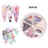 Wood Pulp Nail Art Flower for Butterfly Christmas Nail Art Decals Stickers Halloween Nail Art Manicure Multi Color