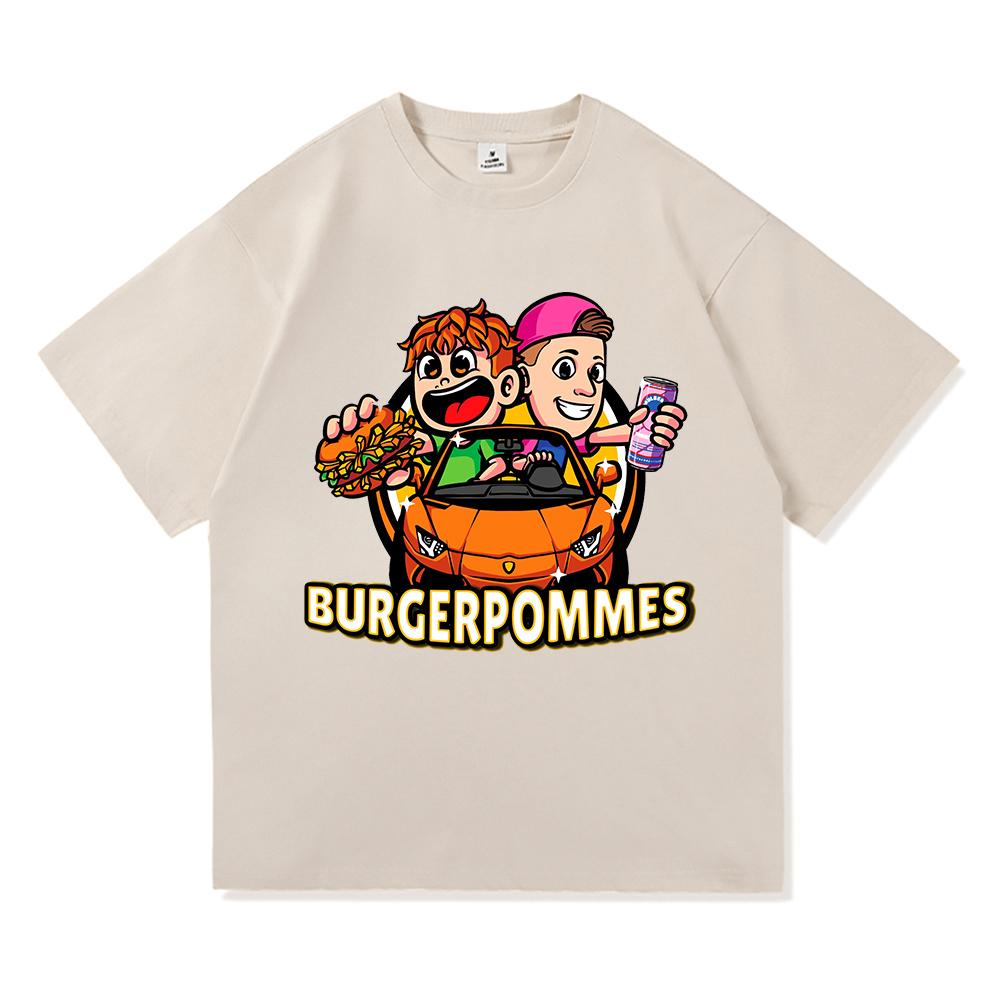 Burgerpommes 2 Tričko Móda Muži Harajuku Estetické Roztomilé Icrimax Tričko Unisex Vysoce Kvalitní Kreslené Ležérní Bavlněná Trička