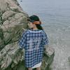 MAGOODGAN Shirt 5741 Apron Check Baseball Shirt Jacket