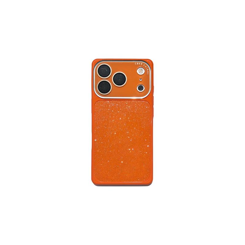 Glitter Glass Case for iPhone 17 Pro Max: Anti-Fall, Precise Fit, Square Design