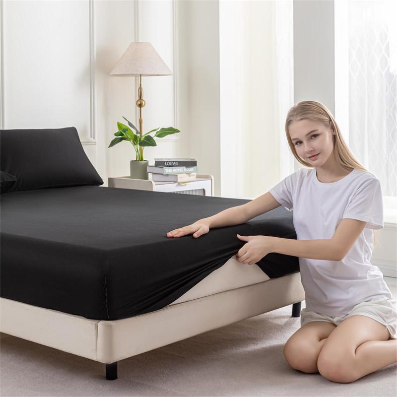 Waterproof Kids Family Mattress Fitted Sheet Moisture-Proof Bed Cover for Toddler Bedwetting Spills Accidents, All Sizes Easy-Clean Bedroom Protector