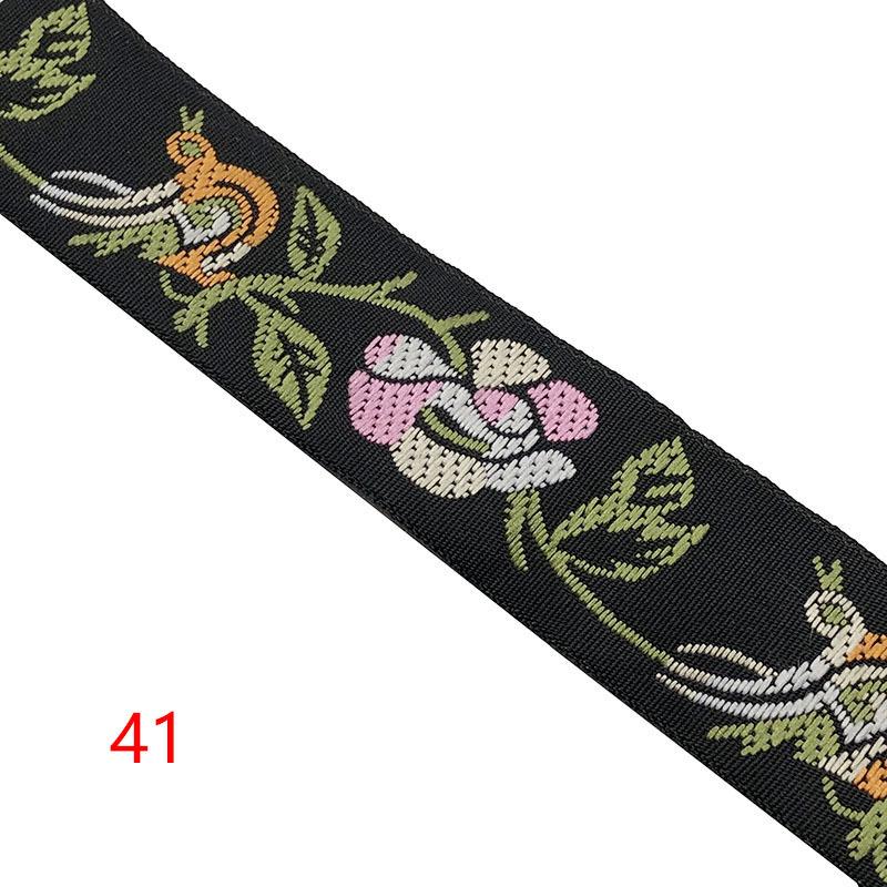 Diy handgefertigte Materialien 1 Streifen 7 Meter 2,5 cm Stickerei Ethnische Spitze Computer Jacquard Vorhang Heimtextilien Kleidung Spitzenzubehör