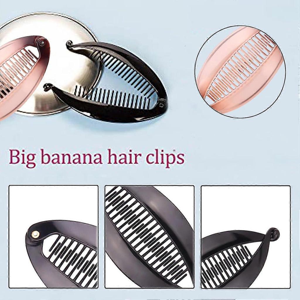 Dww-21 Pieces Banana Hair Clips, Fishtail Hair Clips, Ponytail Holder, Wide Colored Banana Comb for Women's Hair Accessories