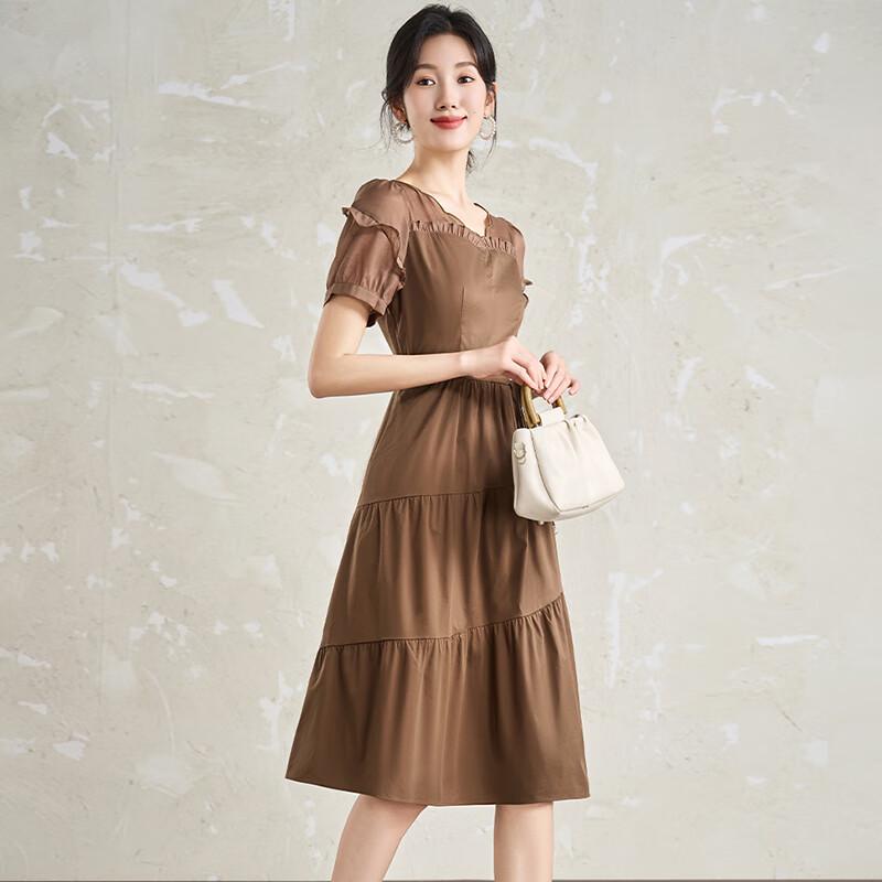 Elegant French Tea Break Style A-Line Midi Dress