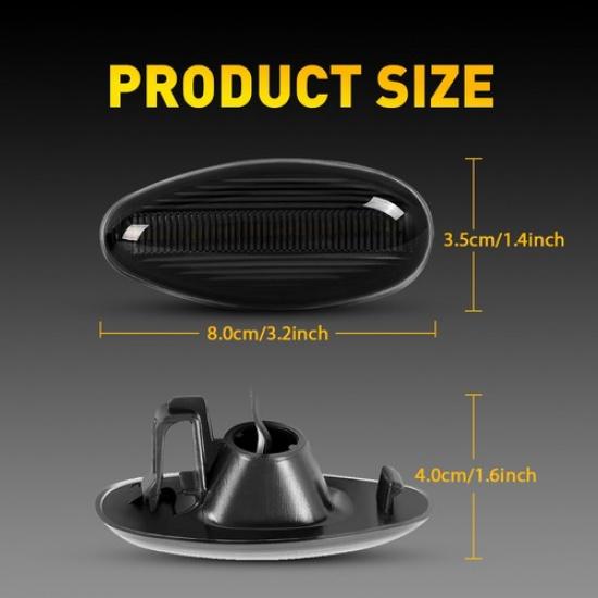 White LED Side Marker Lights For 2001-2014 Silverado 2500HD Chevrolet 3500HD EXV