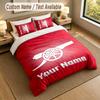 3Pcs Bedding Set Custom Name Text, 1 Sheet 2 Pillowcases Home Bed DecorArsenal FC