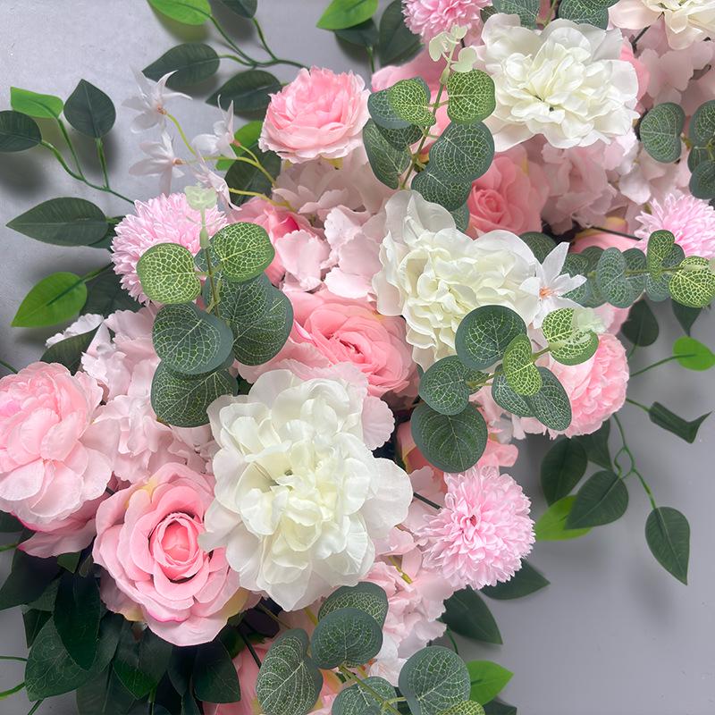 1-Meter Wedding Flower Row - Faux Floral Decor for Aisle & Arch
