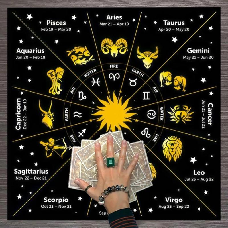 Tarot Card Tablecloth Altars Cloth 12 Constellations Tablecloth Home Decors