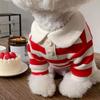 Hund Gestreiftes Hemd Modisch Niedlich Atmungsaktiv Bequem Fein Verarbeitet Haustierkleidung für Kleine Hunde