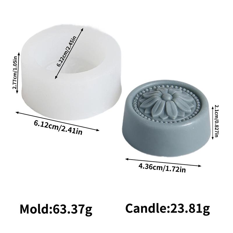

Retro Pattern Texture Silicone Soap Mold DIY Handmade Soap Flower Heart Making Craft Accessories Chocolate Cake Decorating Tool