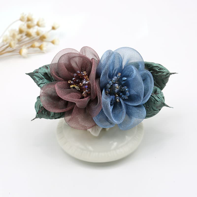 Hairnet Back Head Hair Updo Women Hair Net Headdress Flower Hair Accessories Hair Ring