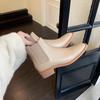 Short Boots for Women In Autumn and Winter 2026 New French Round Toe Thick Heel Chelsea Boots for Women