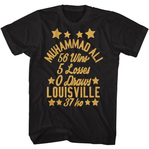 Muhammad Ali Win Loss Draw Black Adult Classic T-Shirt Unisex T-Shirt L