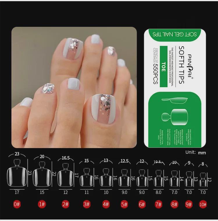 Frosted Fine Dog White Nail Art Tips - Ultra-thin Seamless False Nail Stickers