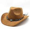 Western Style Felt Hat For Men And Women With Sun Protection And Breathability
