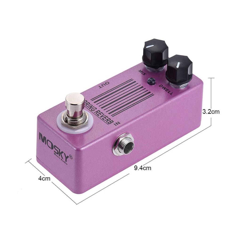 Spring Reverb Effect Pedal Mini Analog-Style for Guitarists