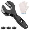 Ratcheting Tube Cutter Aluminum Alloy Ratchet Pipe Cutter with 3 Replacement Blades Copper Pipe Cutter Kit for Car and Pipeline
