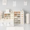 Desktop Storage Box Locker Multifunctional Pen Holder and Stationery Storage Box Six-grid Dustproof Drawer Storage Box