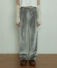 Obeodyupeulleeo Velvet Low Wide Pants_Silver