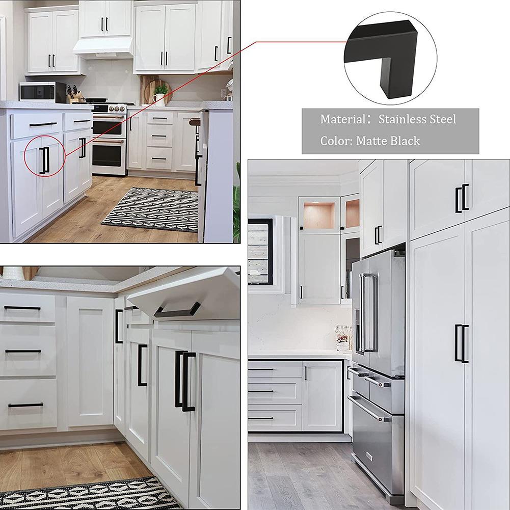 Kitchen Cabinet Cabinet Handles Drawer Pulls Easy To Install Wear-resistant With Screws Furniture Door Handles