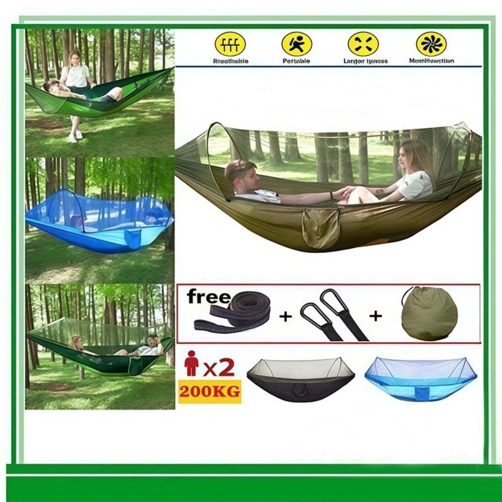 High Quality Portable Sports Hammock Foldable Storage with Mosquito Net Travel Hammock Durable Outdoor Hammock Outdoor Use